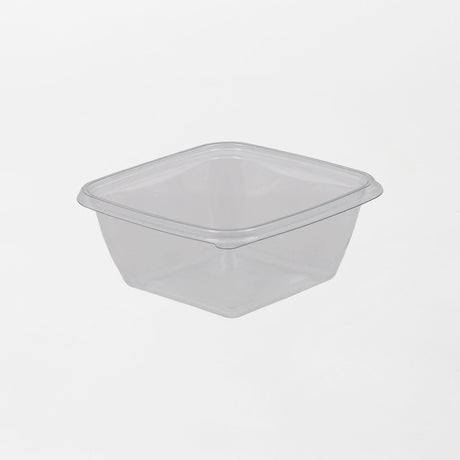 Dishy neliskanttisen rasian pohja läpinäkyvä 375ml rPET (125x125x52mm) (600kpl/ltk)