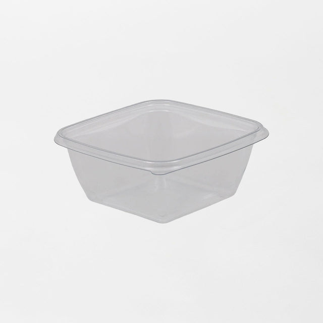 Dishy neliskanttisen rasian pohja läpinäkyvä 375ml rPET (125x125x52mm) (600kpl/ltk)