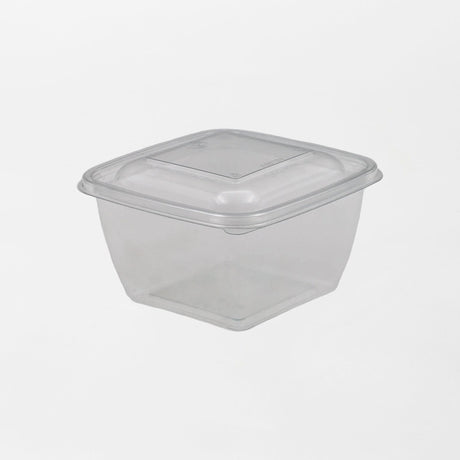 Dishy neliskanttisen rasian pohja läpinäkyvä 500ml rPET (125x125x66mm) (600kpl/ltk)