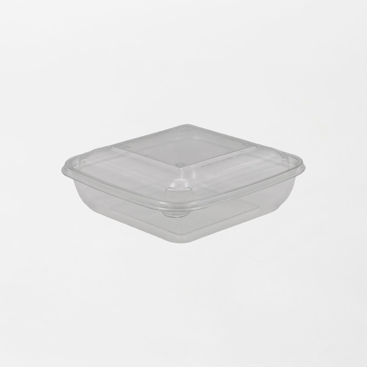 Dishy neliskanttisen rasian pohja läpinäkyvä 500ml rPET (160x160x40mm) (400kpl/ltk)