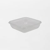 Dishy neliskanttisen rasian pohja läpinäkyvä 500ml rPET (160x160x40mm) (400kpl/ltk)