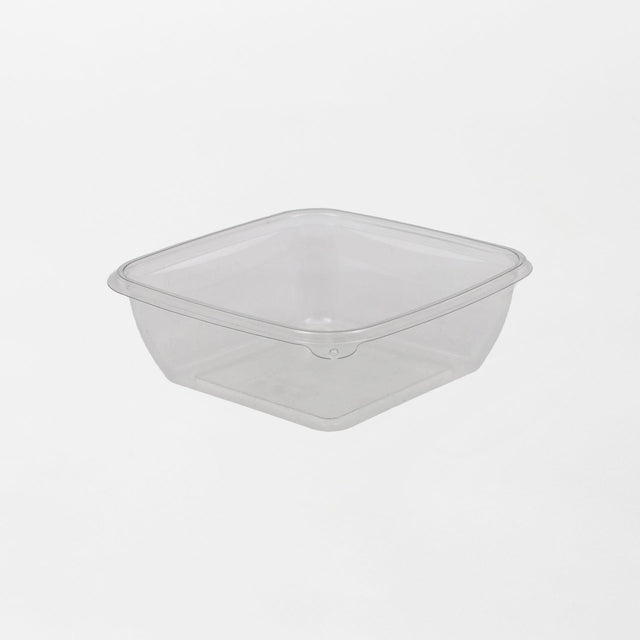 Dishy neliskanttisen rasian pohja läpinäkyvä 750ml rPET (160x160x60mm) (400kpl/ltk)