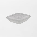 Dishy neliskanttisen rasian pohja läpinäkyvä 750ml rPET (190x190x45mm) (400kpl/ltk)