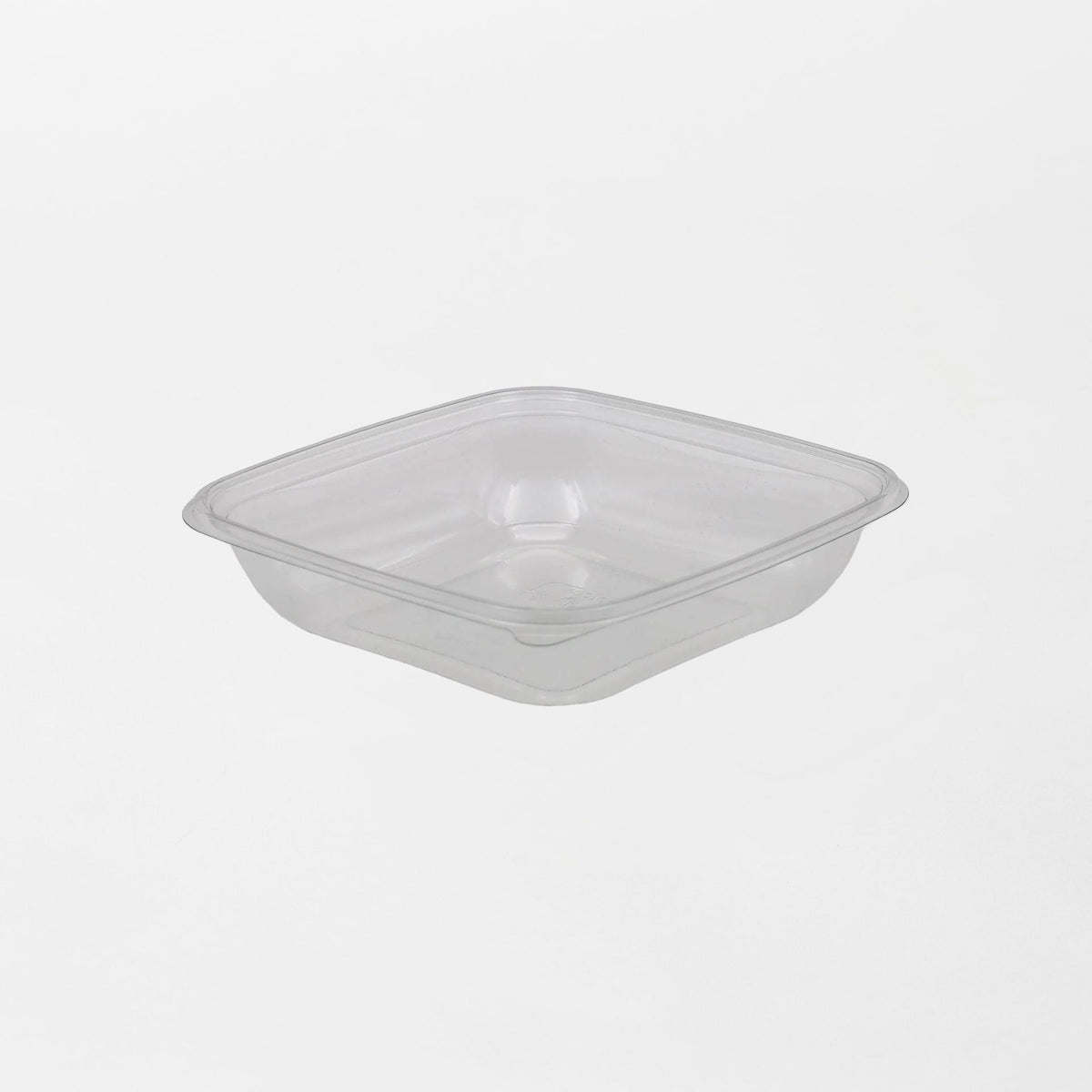 Dishy neliskanttisen rasian pohja läpinäkyvä 750ml rPET (190x190x45mm) (400kpl/ltk)