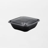 Dishy neliskanttisen rasian pohja musta 1000ml rPET (190x190x56mm) (400kpl/ltk)