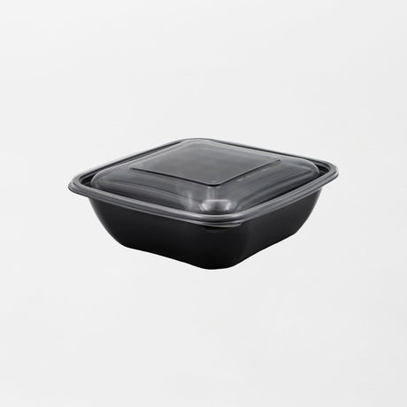 Dishy neliskanttisen rasian pohja musta 1000ml rPET (190x190x56mm) (400kpl/ltk)