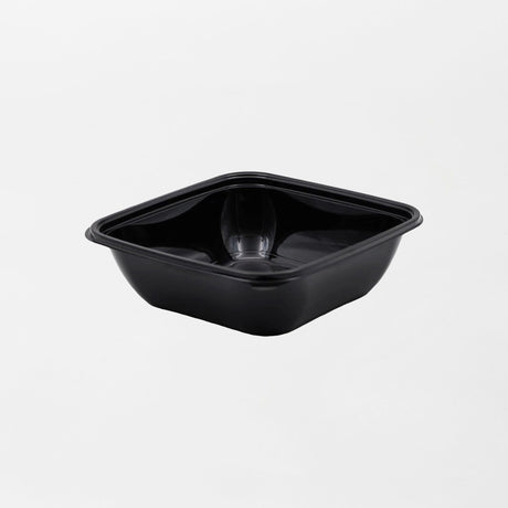 Dishy neliskanttisen rasian pohja musta 1000ml rPET (190x190x56mm) (400kpl/ltk)
