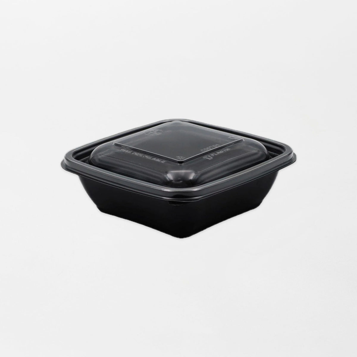 Dishy neliskanttisen rasian pohja musta 250ml rPET (125x125x38mm) (600kpl/ltk)