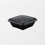 Dishy neliskanttisen rasian pohja musta 250ml rPET (125x125x38mm) (600kpl/ltk)