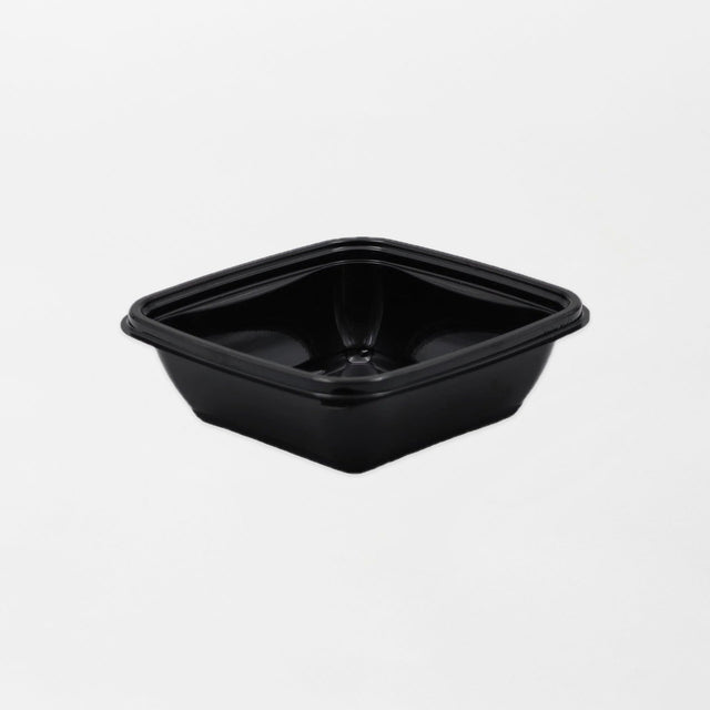 Dishy neliskanttisen rasian pohja musta 250ml rPET (125x125x38mm) (600kpl/ltk)