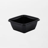 Dishy neliskanttisen rasian pohja musta 375ml rPET (125x125x52mm) (600kpl/ltk)