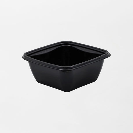 Dishy neliskanttisen rasian pohja musta 375ml rPET (125x125x52mm) (600kpl/ltk)