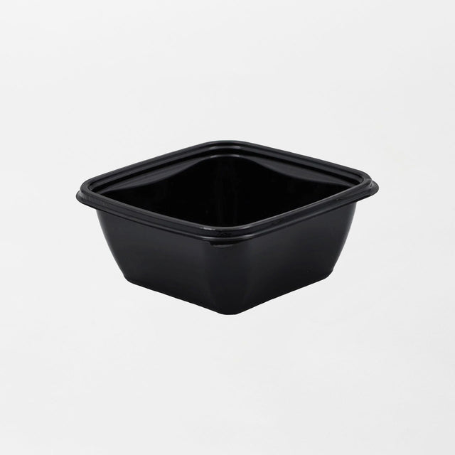 Dishy neliskanttisen rasian pohja musta 375ml rPET (125x125x52mm) (600kpl/ltk)