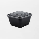 Dishy neliskanttisen rasian pohja musta 500ml rPET (125x125x66mm) (600kpl/ltk)