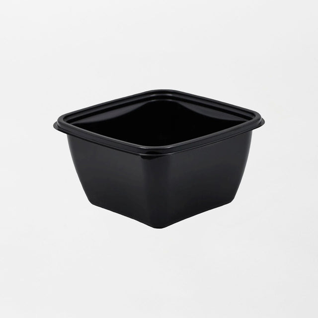 Dishy neliskanttisen rasian pohja musta 500ml rPET (125x125x66mm) (600kpl/ltk)