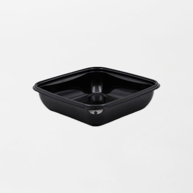 Dishy neliskanttisen rasian pohja musta 500ml rPET (160x160x40mm) (400kpl/ltk)