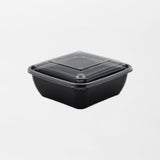 Dishy neliskanttisen rasian pohja musta 750ml rPET (160x160x60mm) (400kpl/ltk)