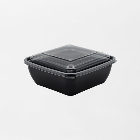 Dishy neliskanttisen rasian pohja musta 750ml rPET (160x160x60mm) (400kpl/ltk)