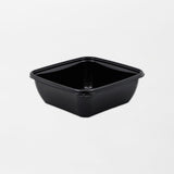 Dishy neliskanttisen rasian pohja musta 750ml rPET (160x160x60mm) (400kpl/ltk)