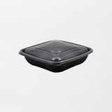 Dishy neliskanttisen rasian pohja musta 750ml rPET (190x190x45mm) (400kpl/ltk)