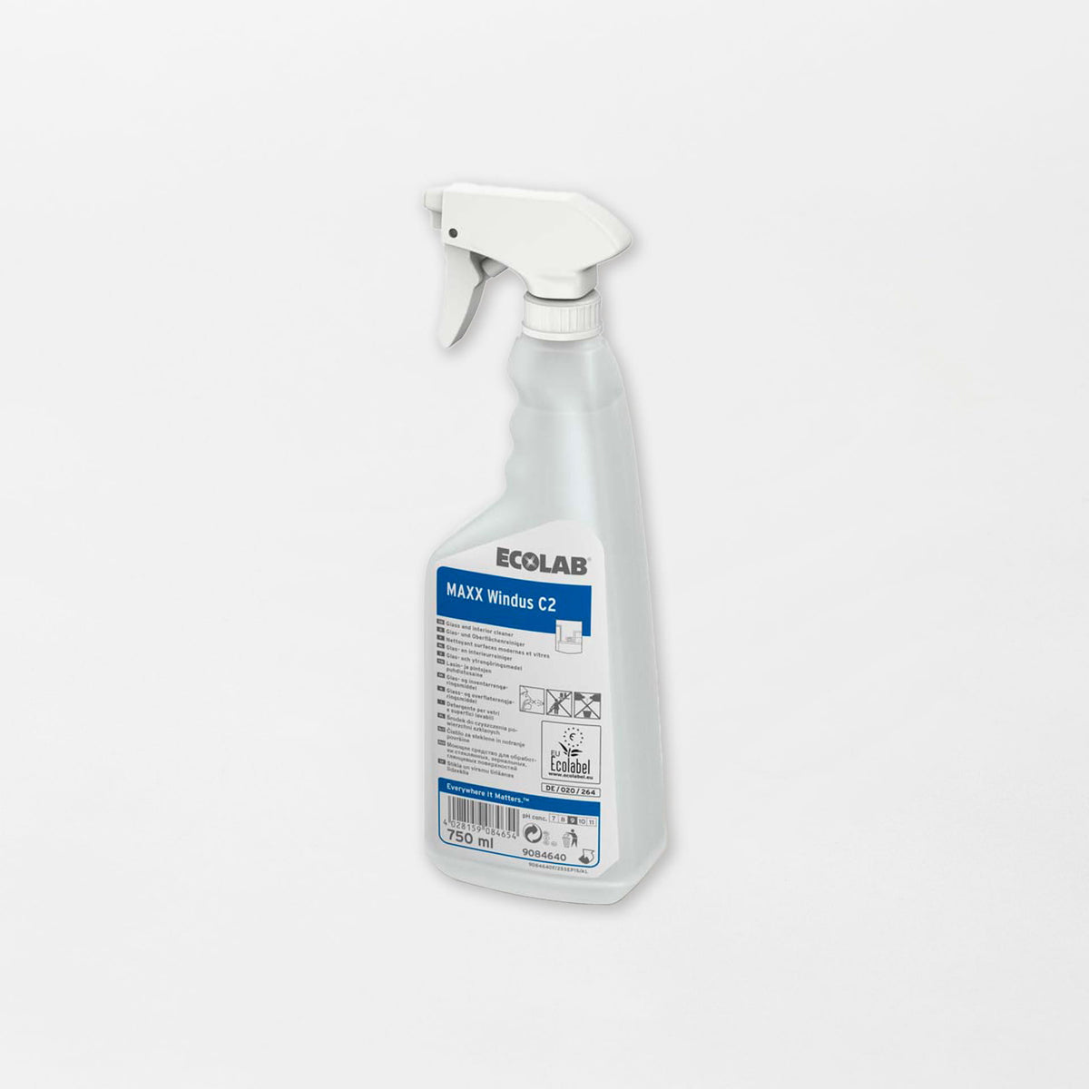 Ecolab Maxx Windus C2 lasin & pintojen puhdistusaine 750ml (12kpl/ltk)