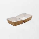 Kartonkinen hampurilaisrasia ruskea 150x150x80mm (200kpl/ltk)