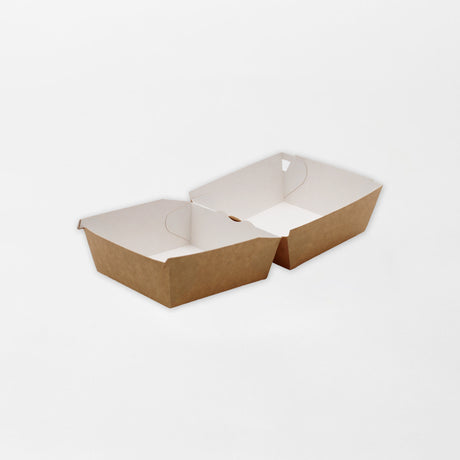Kartonkinen hampurilaisrasia ruskea 150x150x80mm (200kpl/ltk)