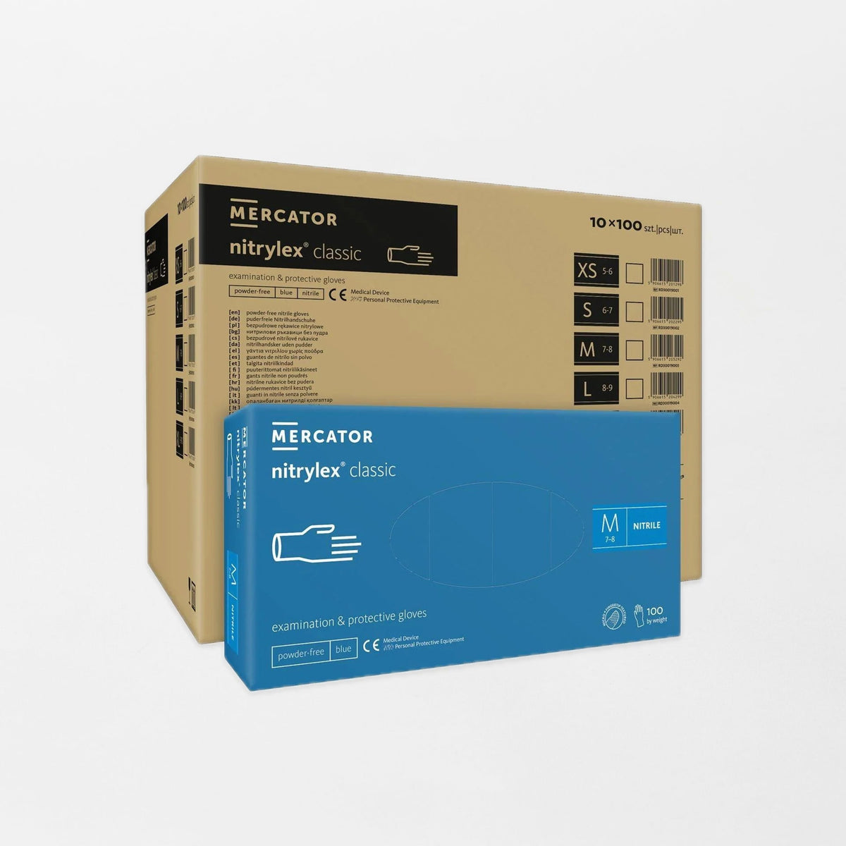 Nitriilikäsine Mercator nitrylex sininen (10rs/ltk, 100kpl/rs)