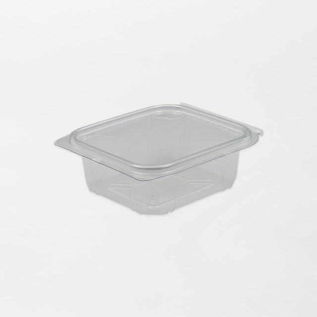 Recty neliskanttinen saranakansirasia läpinäkyvä 250ml rPET (600kpl/ltk)