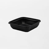 Rosty neliskanttisen ruokarasian pohja musta 500ml (160x160x40mm) PP-muovi (600kpl/ltk)